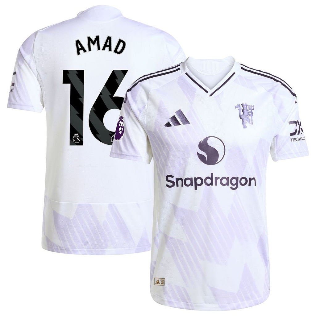 Amad Diallo Manchester United adidas 2025/26 Away Authentic Player Jersey - White