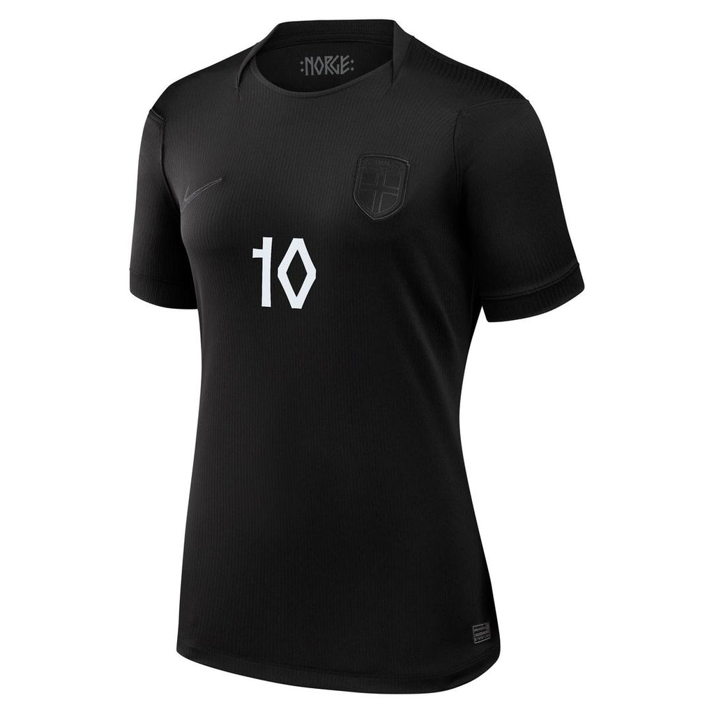 Martin Ødegaard Norway National Team Nike Women's 2026 Away Stadium Replica Jersey - Black