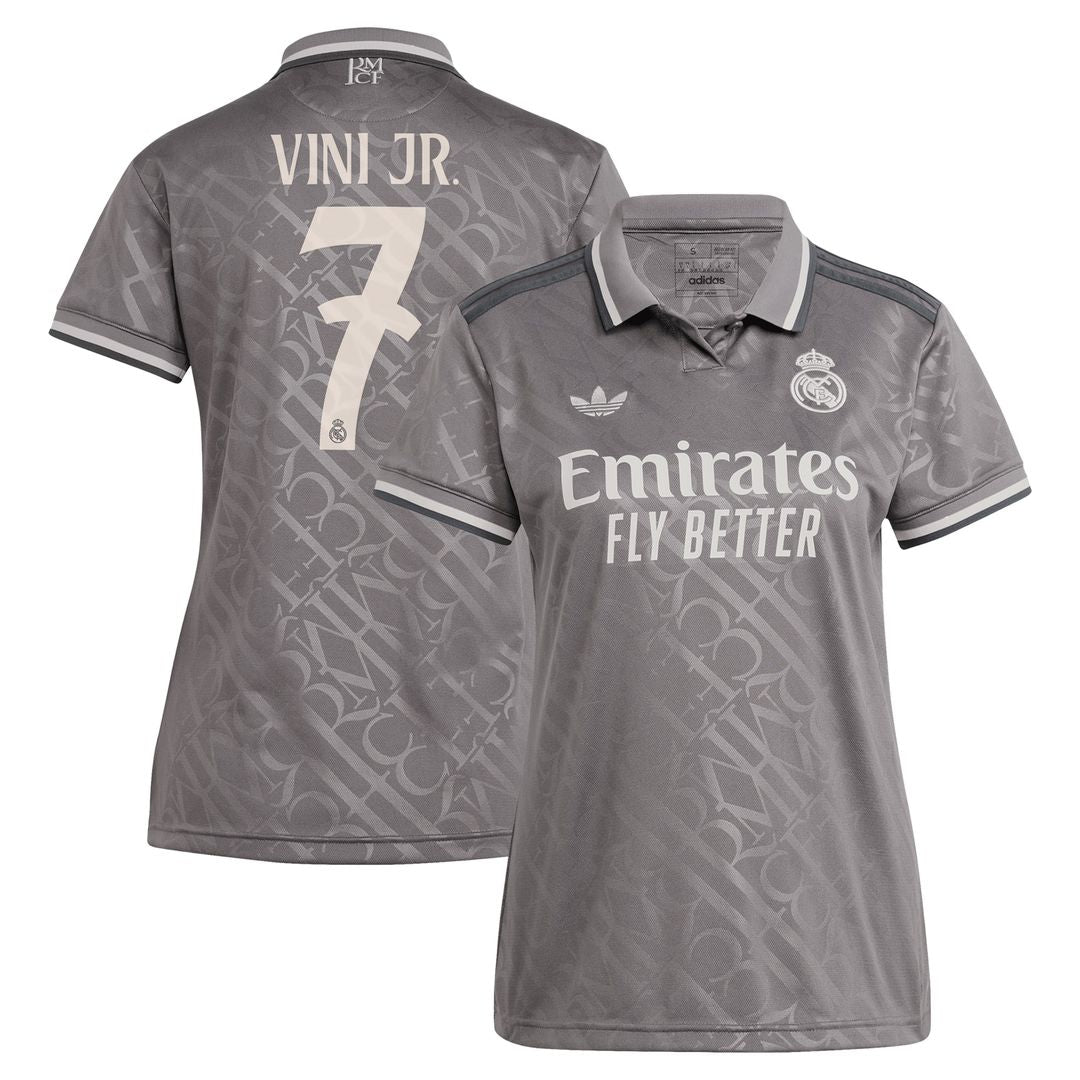 Vini Jr. Real Madrid adidas Women's 2024/25 Home Replica Player Jersey - White