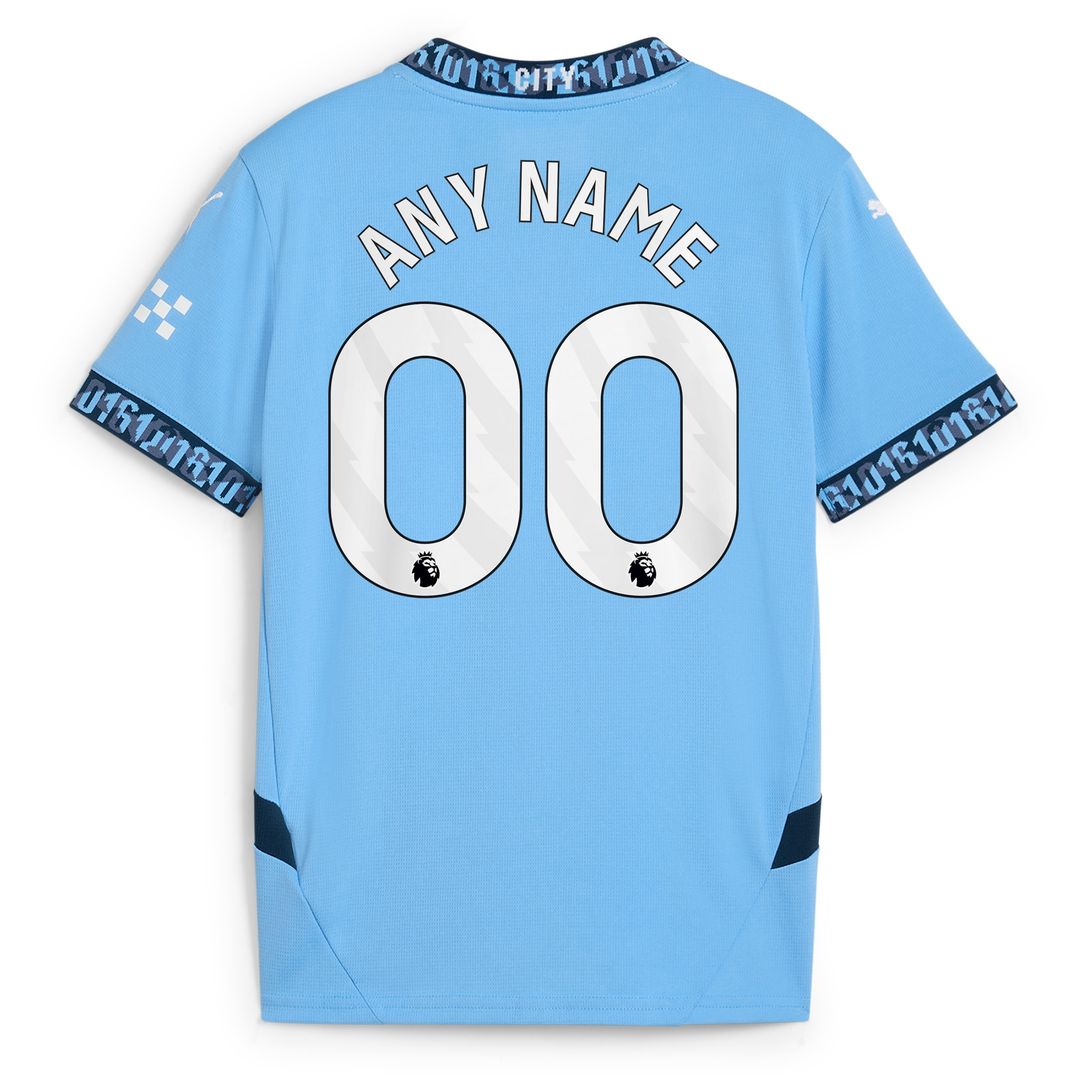 Manchester City Puma Youth 2024/25 Home Replica Custom Jersey - Light Blue