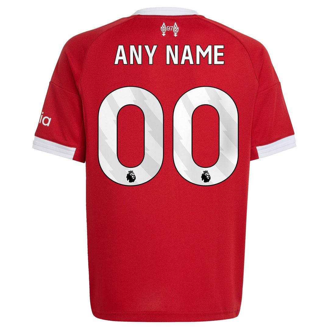 Liverpool adidas Youth 2025/26 Home Custom Replica Jersey - Red