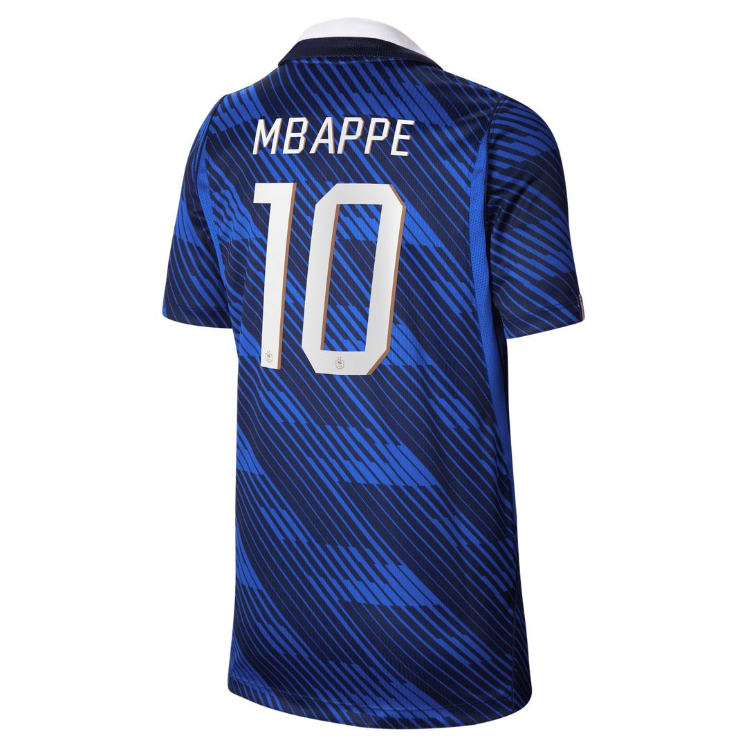 Kylian Mbappé France National Team Nike Youth 2026 Home Stadium Replica Jersey - Blue