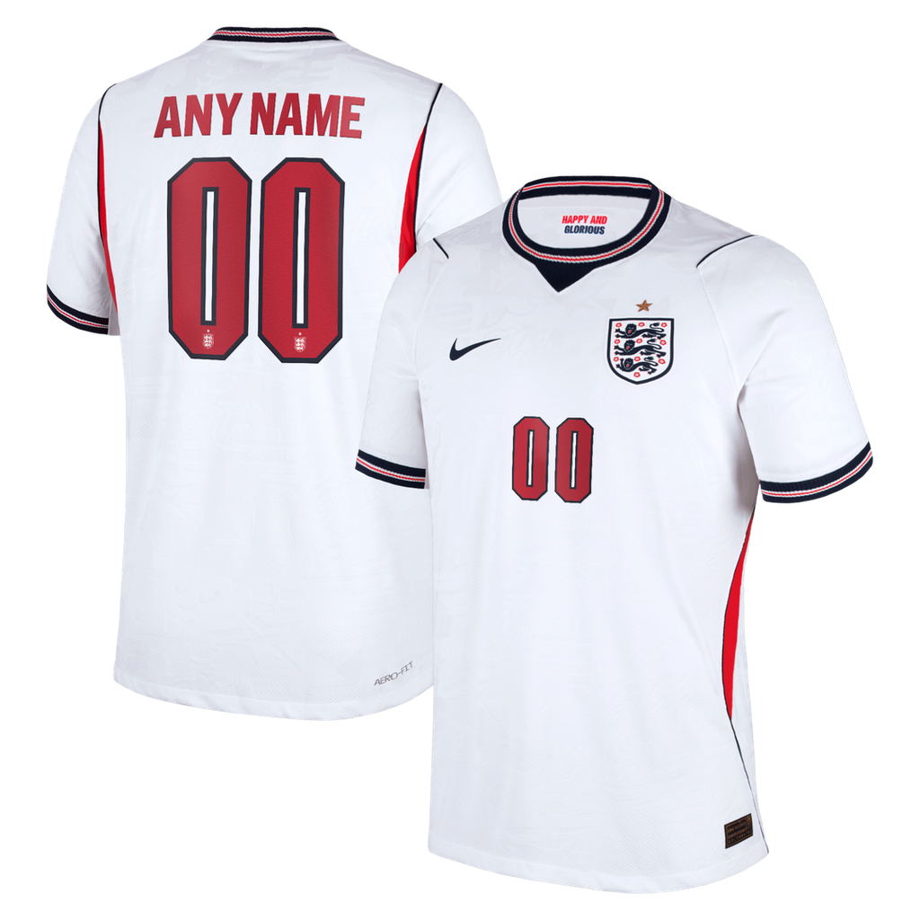 England National Team Nike 2026 Home Match Authentic Custom Jersey - White