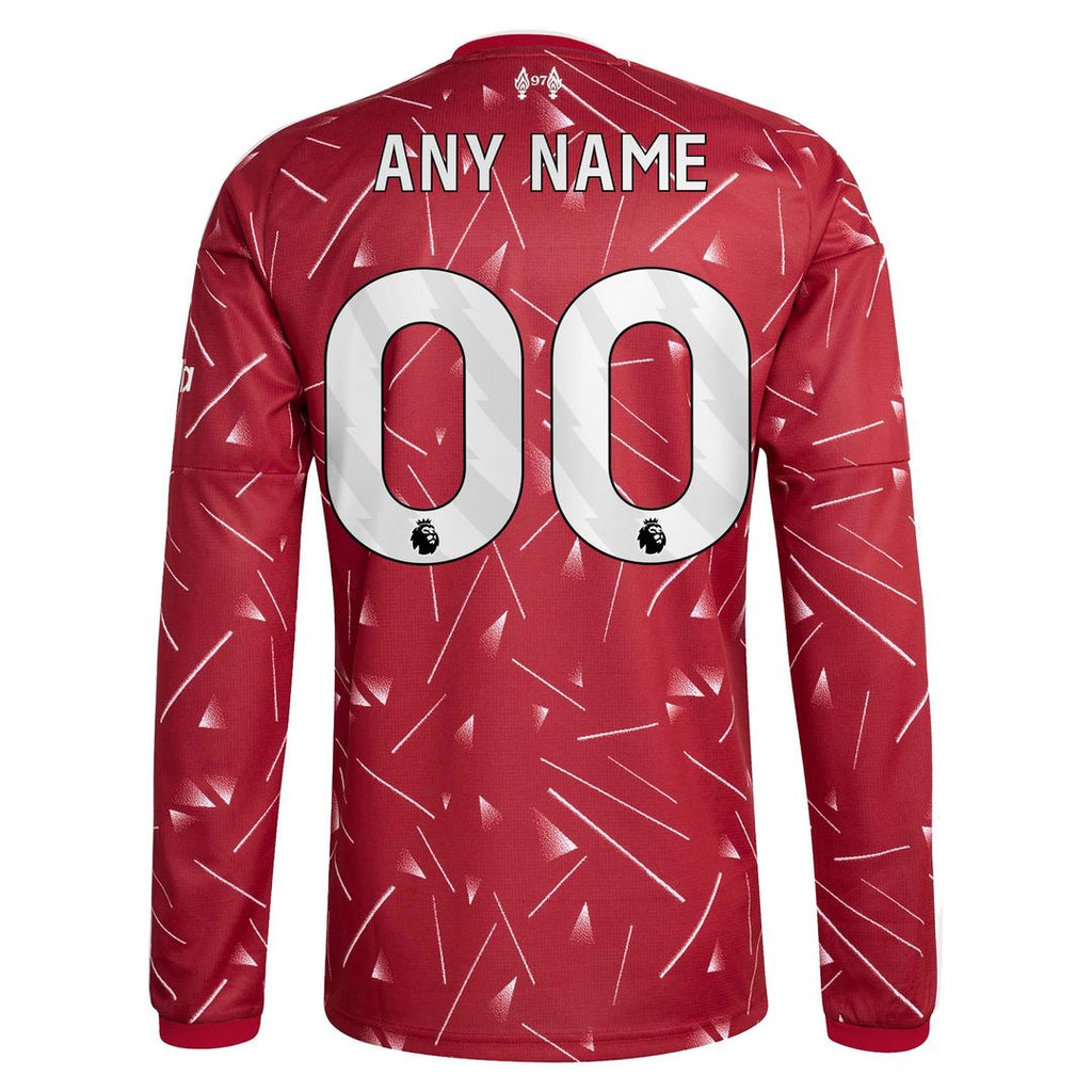 Liverpool adidas 2026/27 Home Replica Long Sleeve Custom Jersey - Red