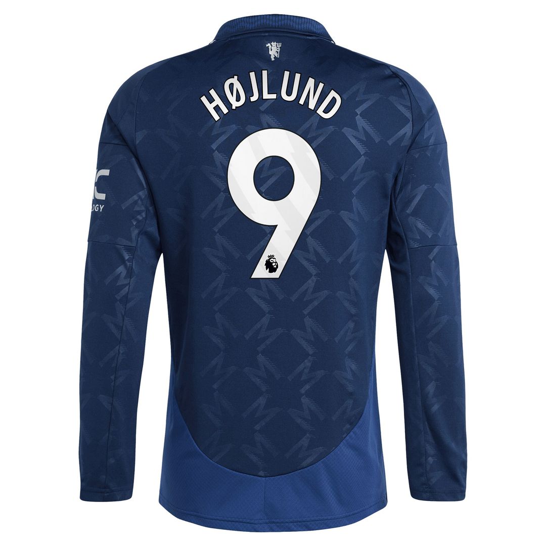 Rasmus Højlund Manchester United adidas Originals 2024/25 Third Replica Long Sleeve Jersey - Cream
