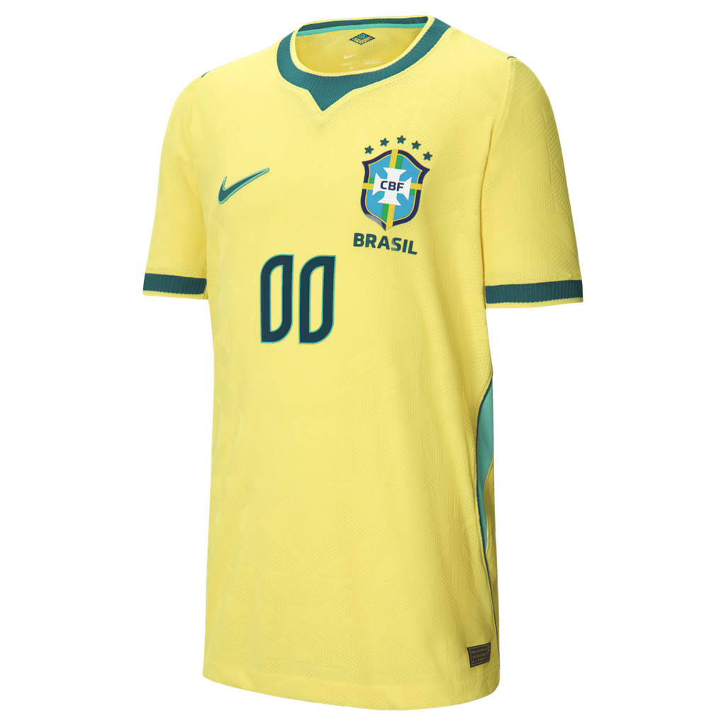 Brazil National Team Nike Youth 2026 Home Match Authentic Custom Jersey - Yellow