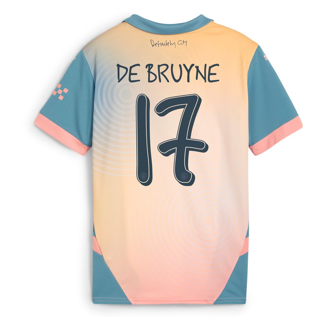 Kevin De Bruyne Manchester City Puma Youth 2024/25 Fourth Replica Player Jersey - Blue