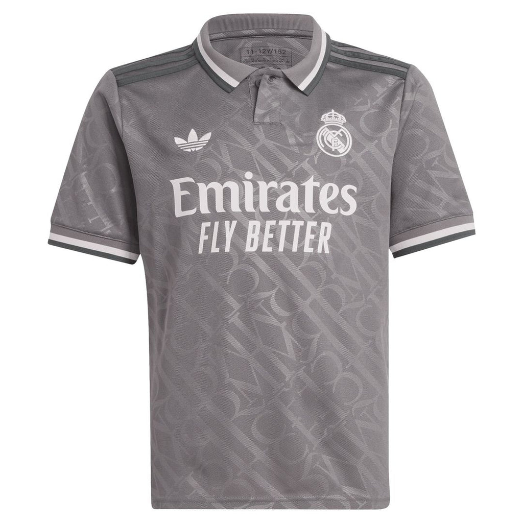 Vini Jr. Real Madrid adidas Originals Youth 2024/25 Third Replica Player Jersey - Charcoal