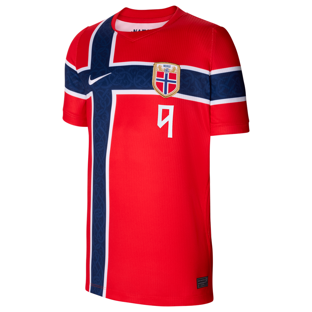 Erling Haaland Norway National Team Nike Youth 2026 Home Stadium Replica Jersey - Red