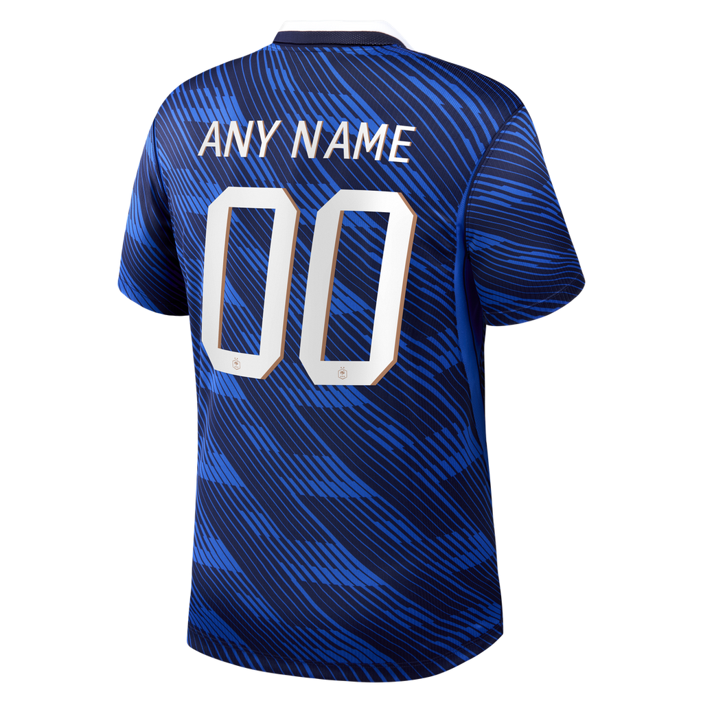 France National Team Nike 2026 Home Stadium Replica Custom Jersey - Blue