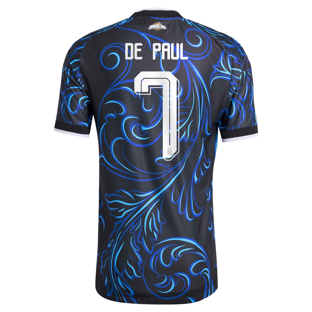 Rodrigo De Paul Argentina National Team adidas 2026 Away On-Field Authentic Jersey - Black
