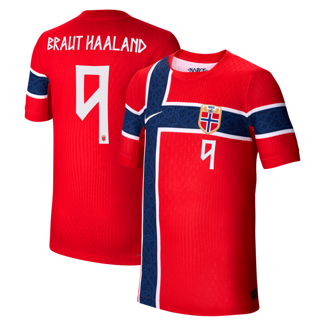 Erling Haaland Norway National Team Nike Youth 2026 Home Match Authentic Jersey - Red