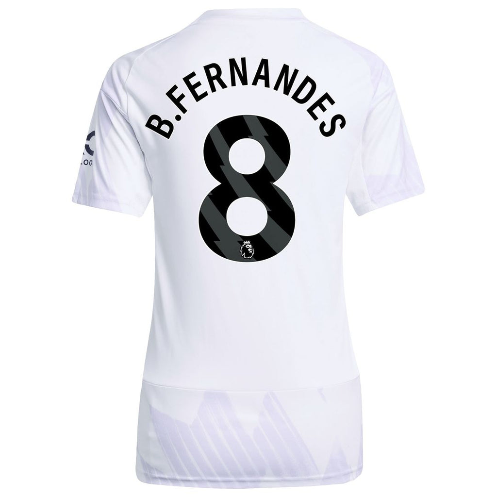 Bruno Fernandes Manchester United adidas Women's 2025/26 Away Replica Player Jersey - White
