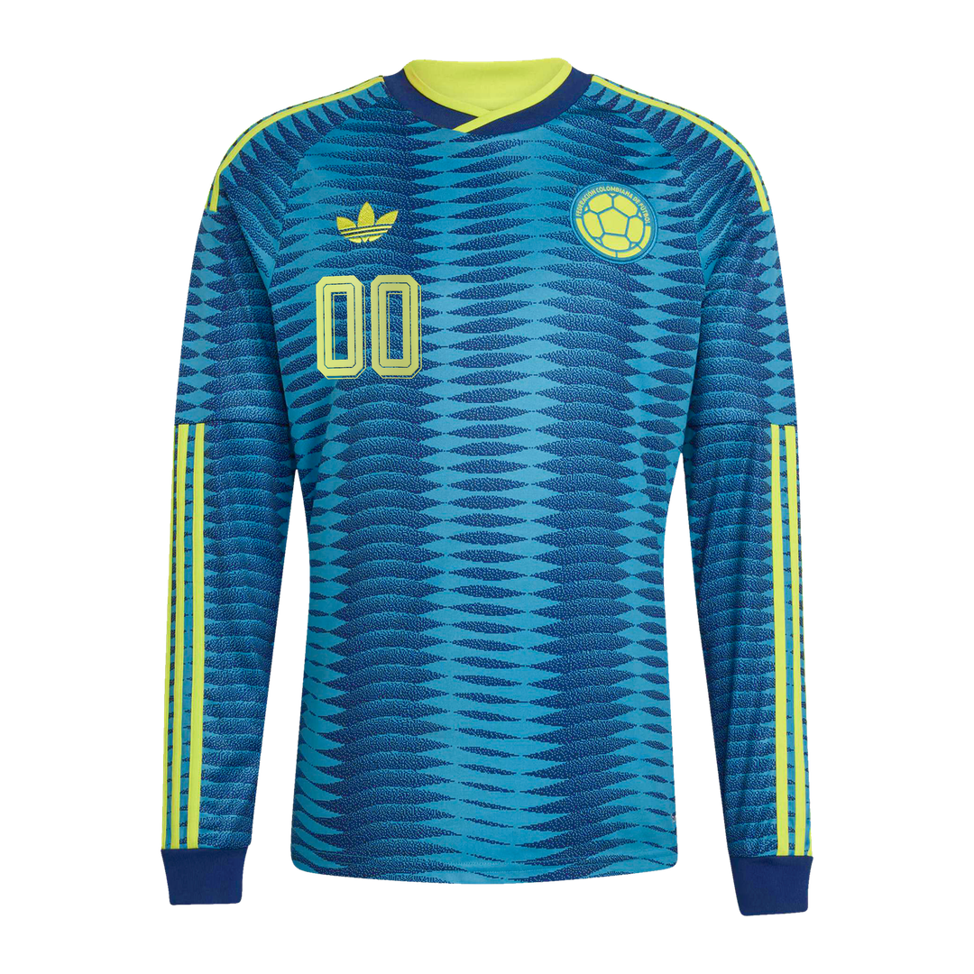 Colombia National Team adidas 2026 Home Replica Long Sleeve Custom Jersey - Yellow