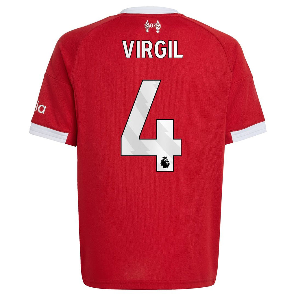Virgil van Dijk Liverpool adidas Youth 2025/26 Home Replica Jersey - Red
