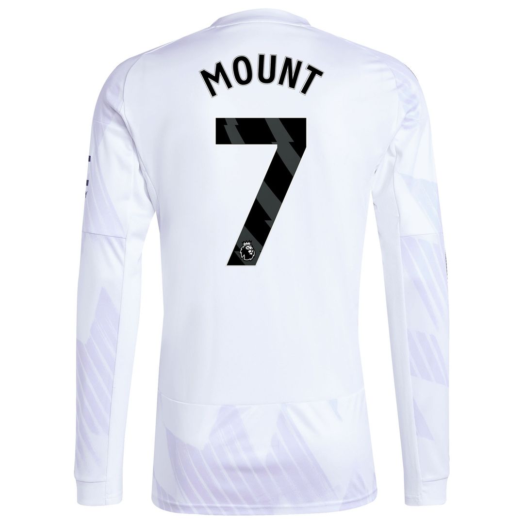 Mason Mount Manchester United adidas 2025/26 Third Replica Long Sleeve Player Jersey - Black