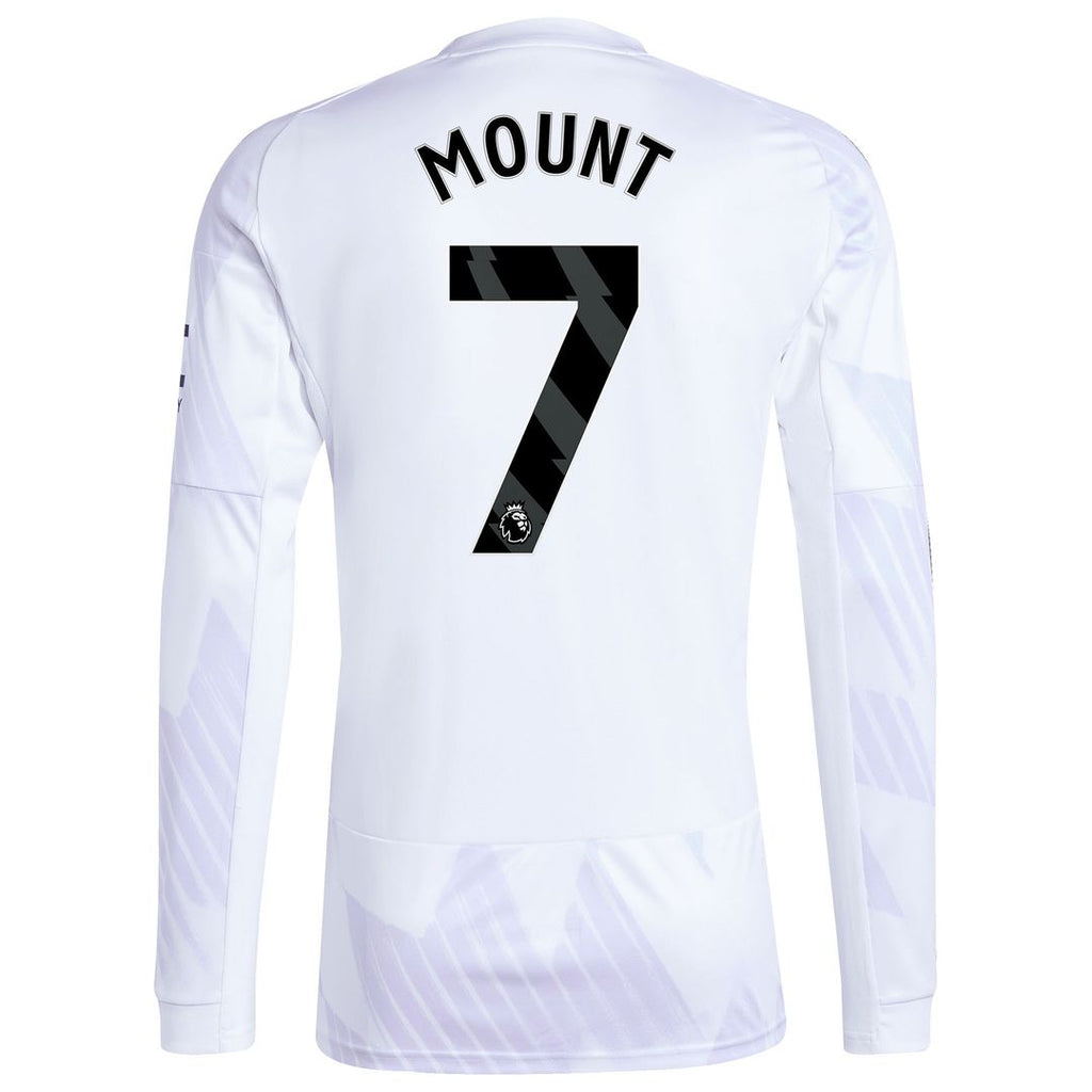 Mason Mount Manchester United adidas 2025/26 Away Replica Long Sleeve Player Jersey - White