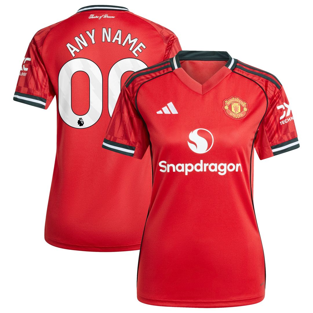 Manchester United adidas Women's 2025/26 Away Replica Custom Jersey - White