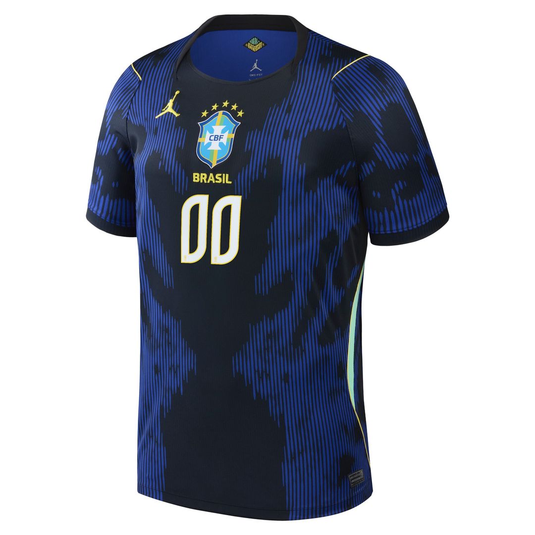 Brazil National Team Jordan Brand 2026 Away Stadium Replica Custom Jersey - Blue