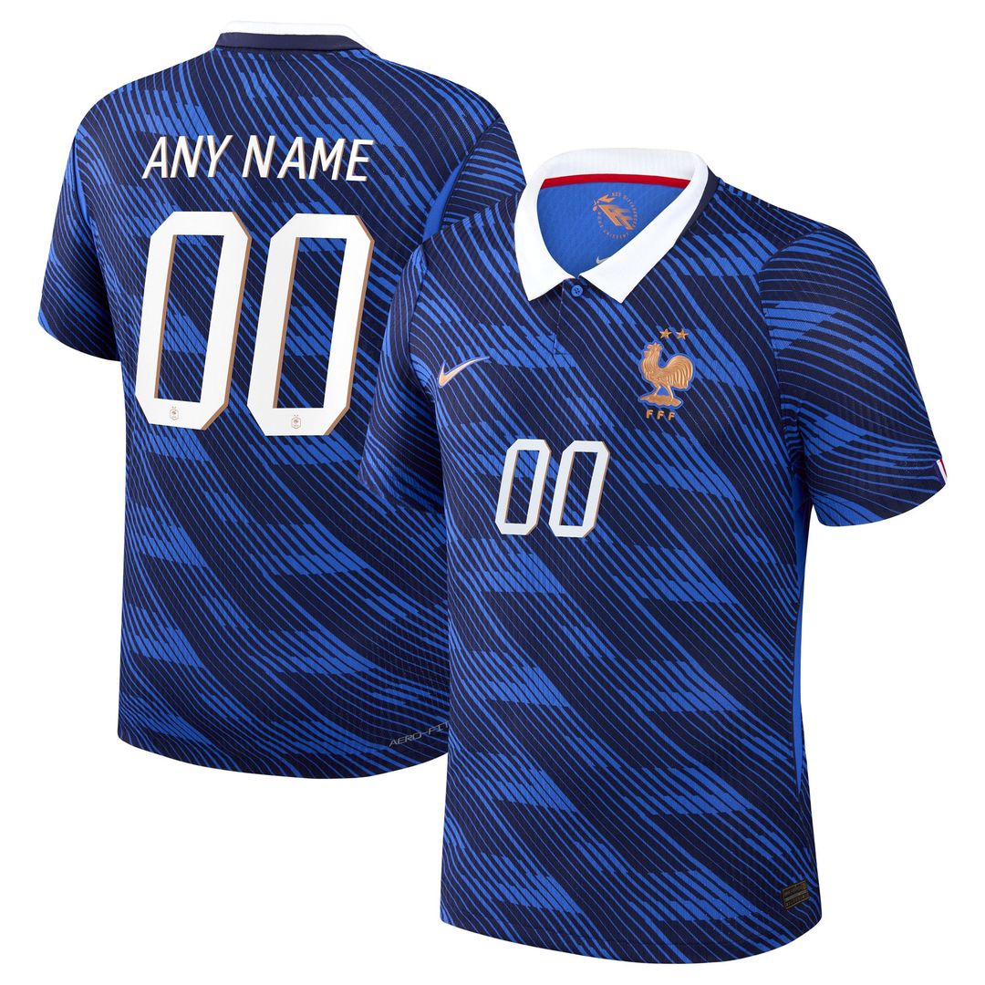 France National Team Nike 2026 Home Match Authentic Custom Jersey - Blue