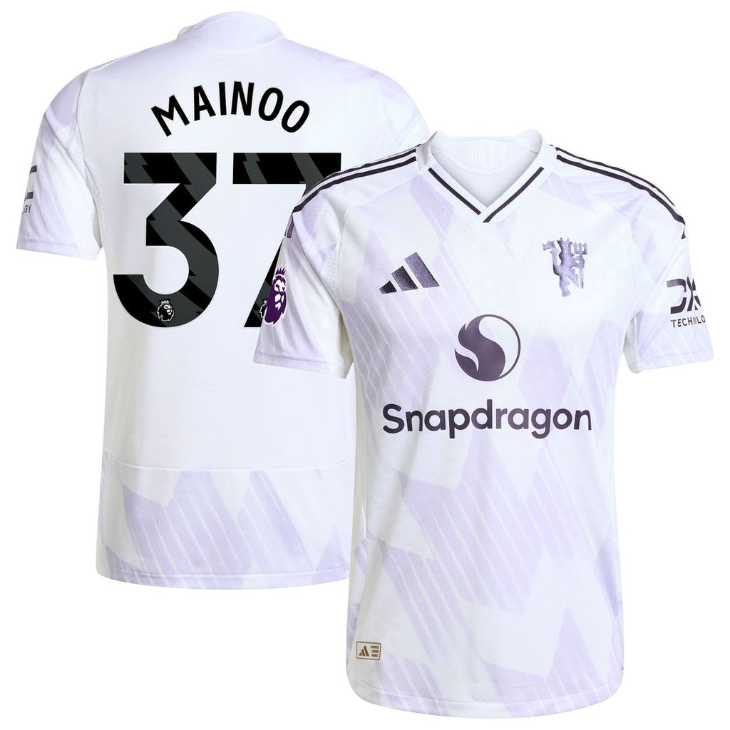 Kobbie Mainoo Manchester United adidas 2025/26 Away Authentic Player Jersey - White