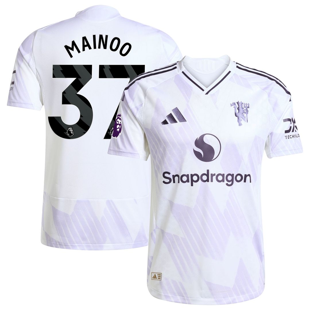 Kobbie Mainoo Manchester United adidas 2025/26 Away Authentic Player Jersey - White