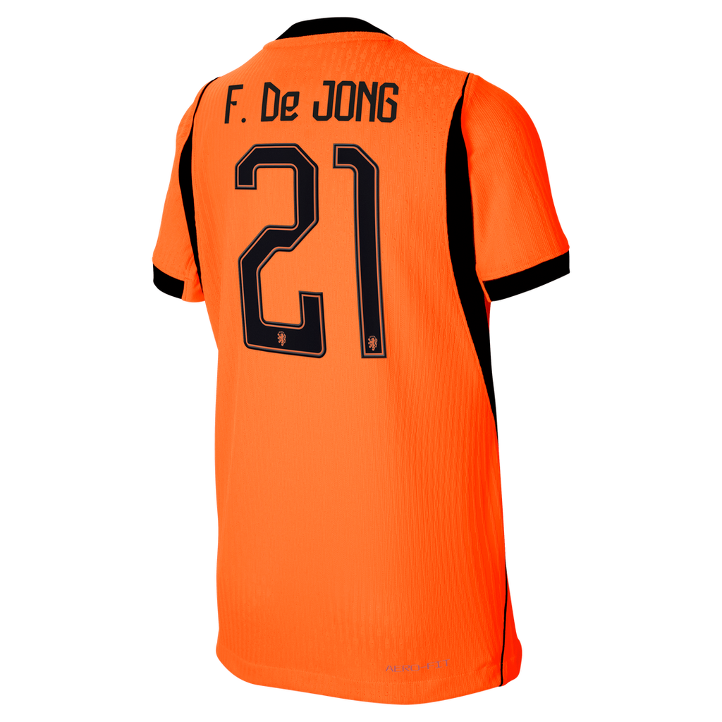 Frenkie de Jong Netherlands National Team Nike Youth 2026 Home Match Authentic Jersey - Orange