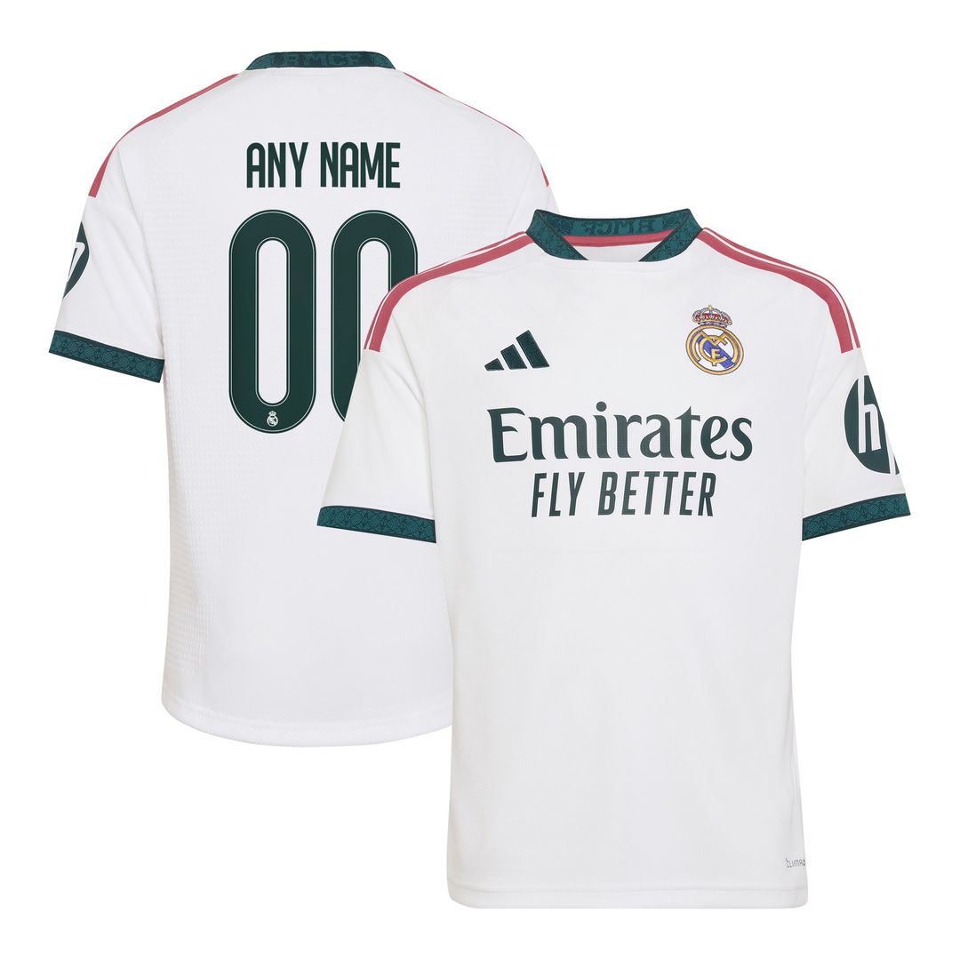 Real Madrid adidas Youth 2026/27 Home Replica Custom Jersey - White