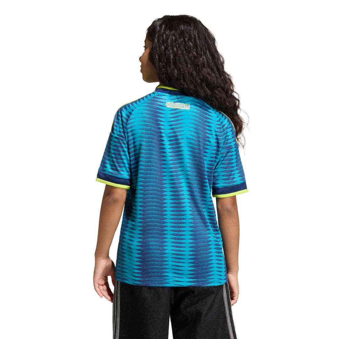 Colombia National Team adidas Youth 2026 Away Replica Jersey - Turquoise