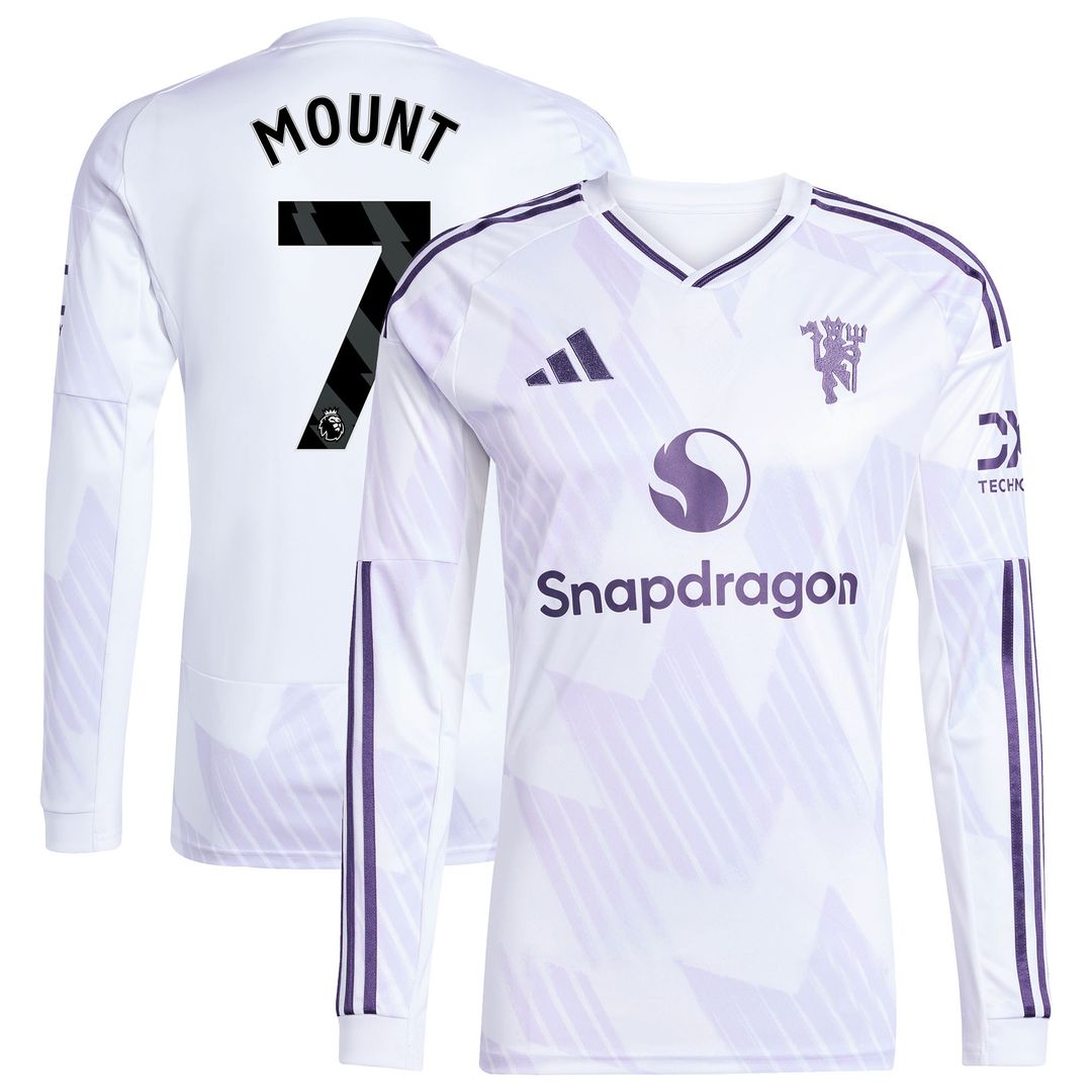 Mason Mount Manchester United adidas 2025/26 Third Replica Long Sleeve Player Jersey - Black