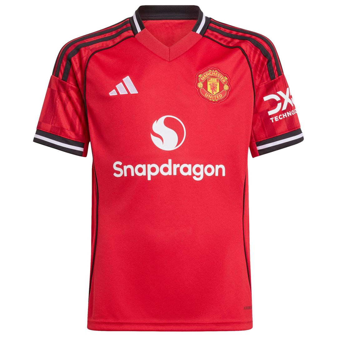 Manchester United adidas Youth 2025/26 Away Replica Custom Jersey - White