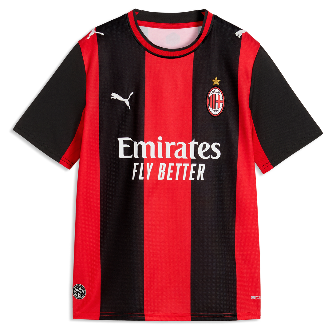 Luka Modrić AC Milan Puma Youth 2026/27 Home Replica Jersey - Black/Red