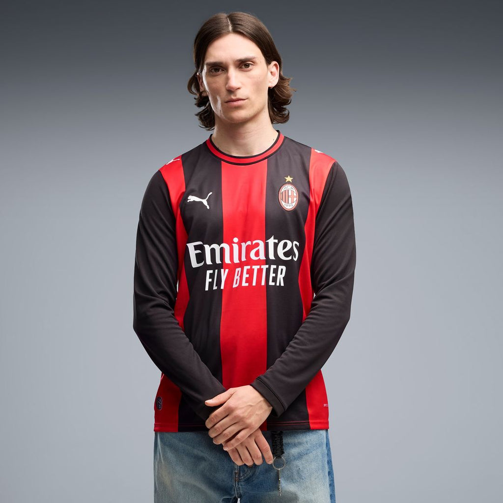 AC Milan Puma 2026/27 Home Replica Long Sleeve Jersey - Black/Red