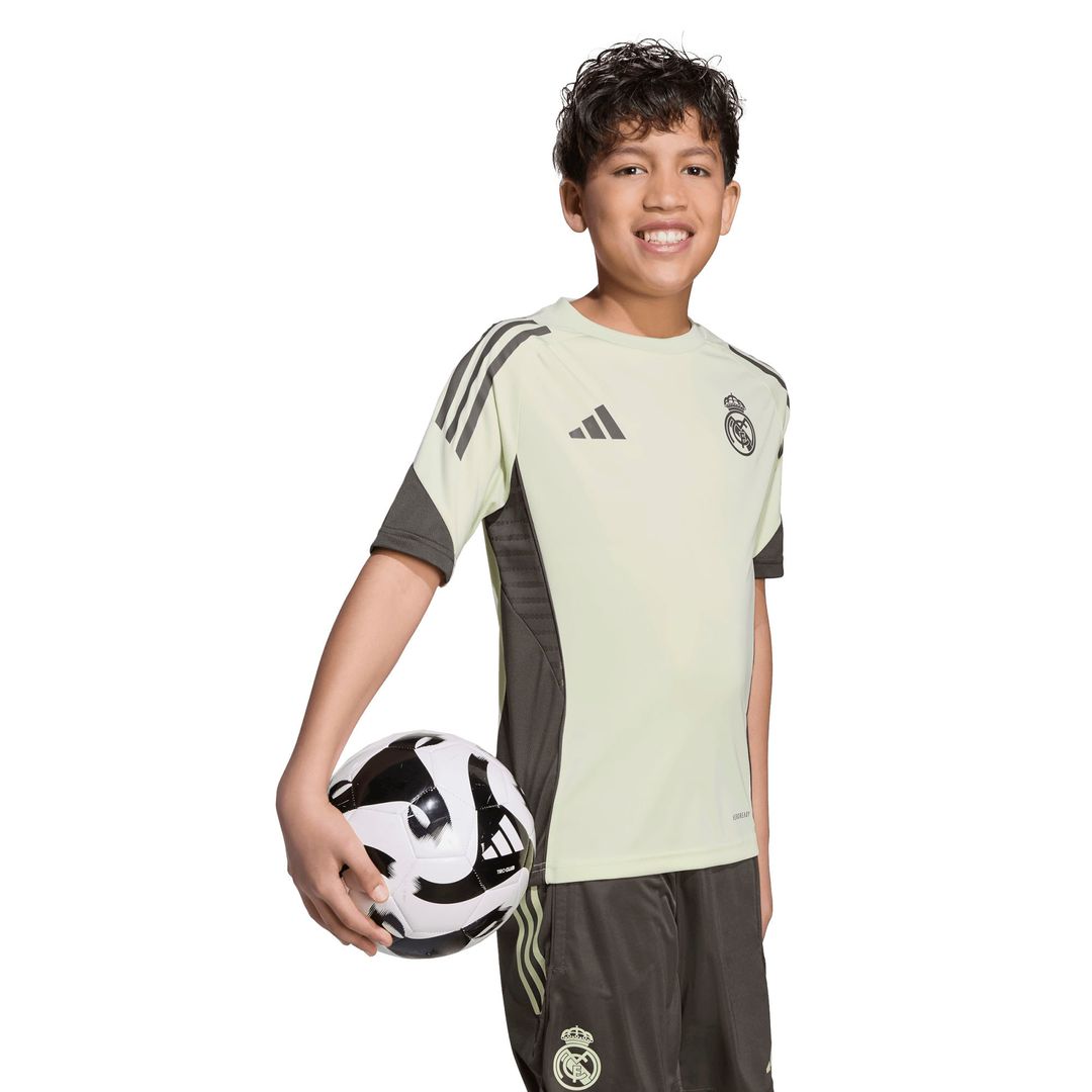 Real Madrid adidas Youth 2025/26 Training Jersey - Light Green