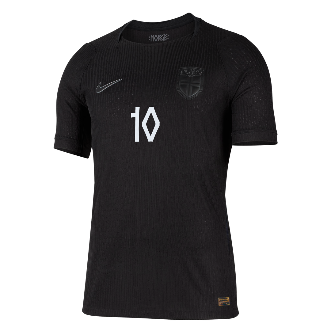 Martin Ødegaard Norway National Team Nike 2026 Away Match Authentic Jersey - Black