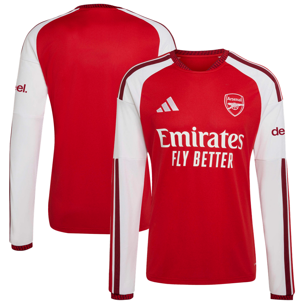 Arsenal adidas 2026/27 Home Replica Long Sleeve Jersey - Red