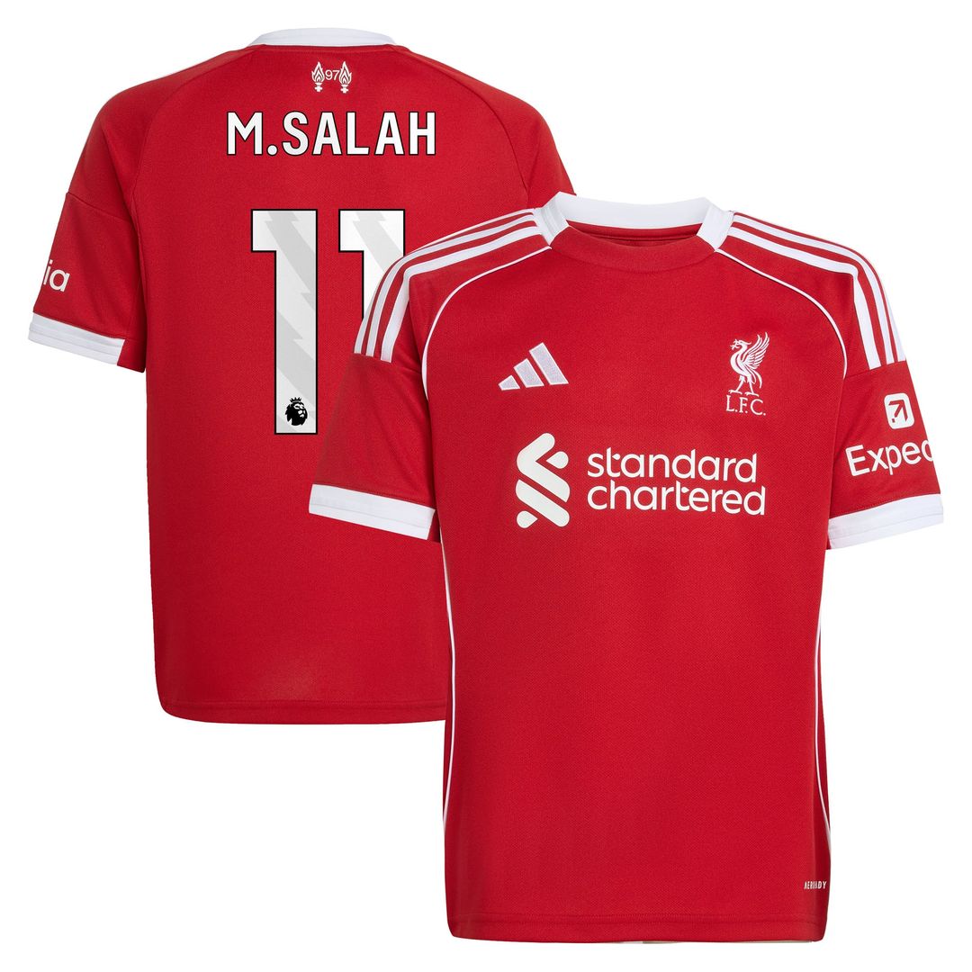 Mohamed Salah Liverpool adidas Youth 2025/26 Third Replica Player Jersey - Green