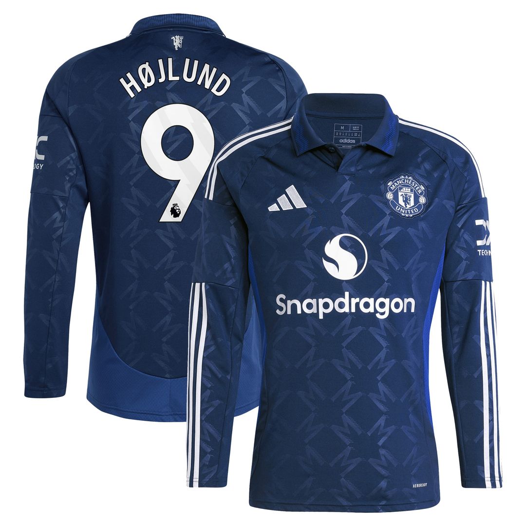 Rasmus Højlund Manchester United adidas Originals 2024/25 Third Replica Long Sleeve Jersey - Cream