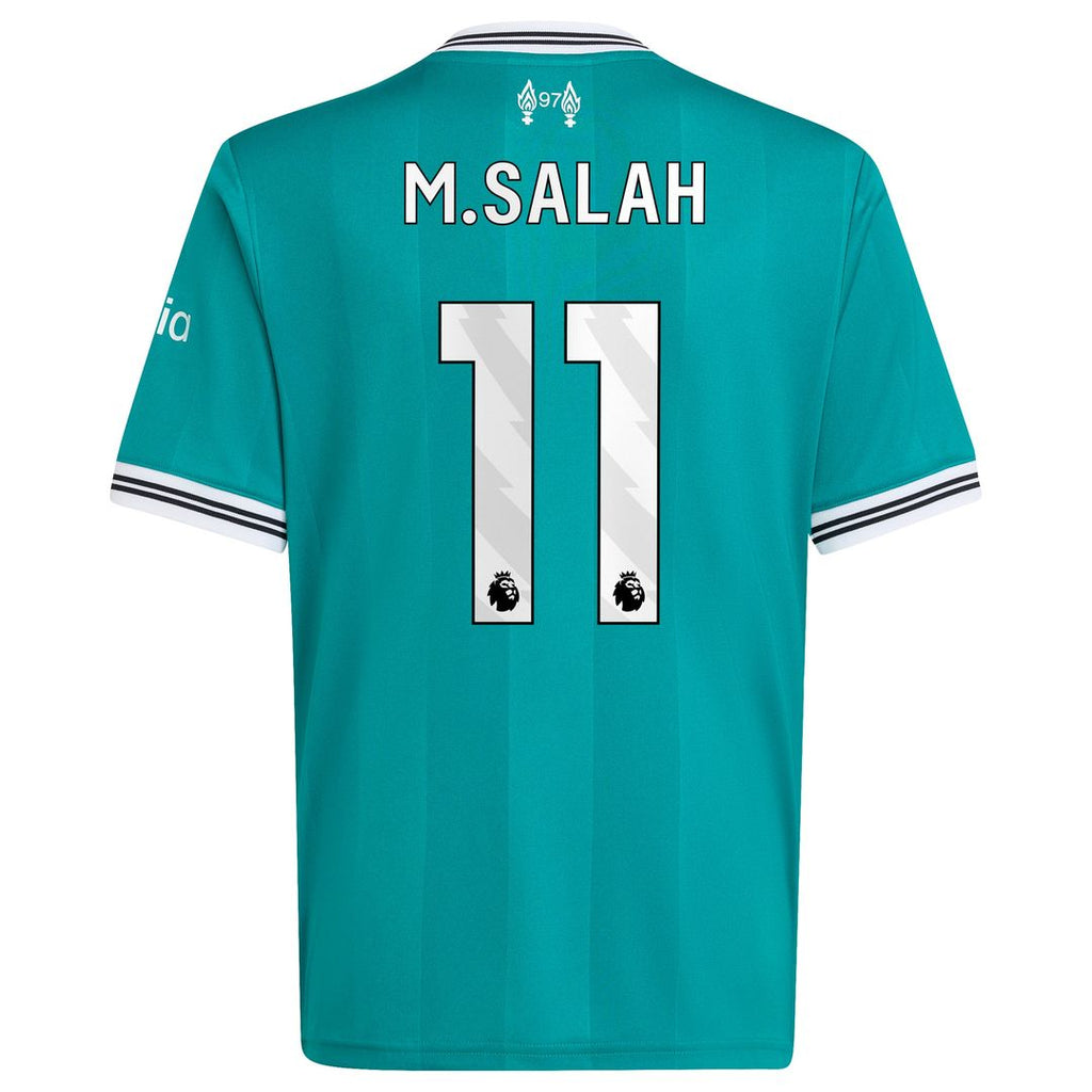Mohamed Salah Liverpool adidas Youth 2025/26 Third Replica Player Jersey - Green