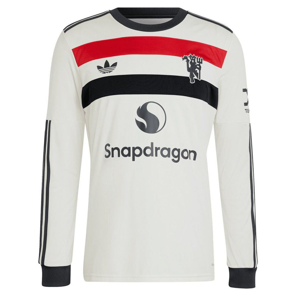 Manchester United adidas Originals  2024/25 Third Custom Replica Long Sleeve Jersey - Cream