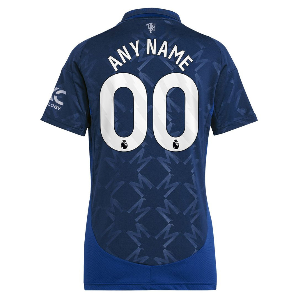 Manchester United adidas Women's 2024/25 Away Replica Custom Jersey - Navy