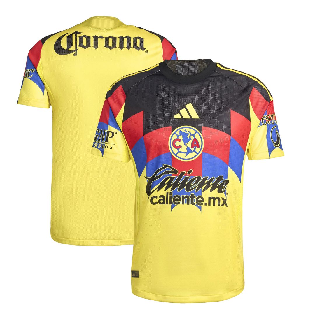Club America adidas 2025/26 Home Authentic Jersey - Yellow