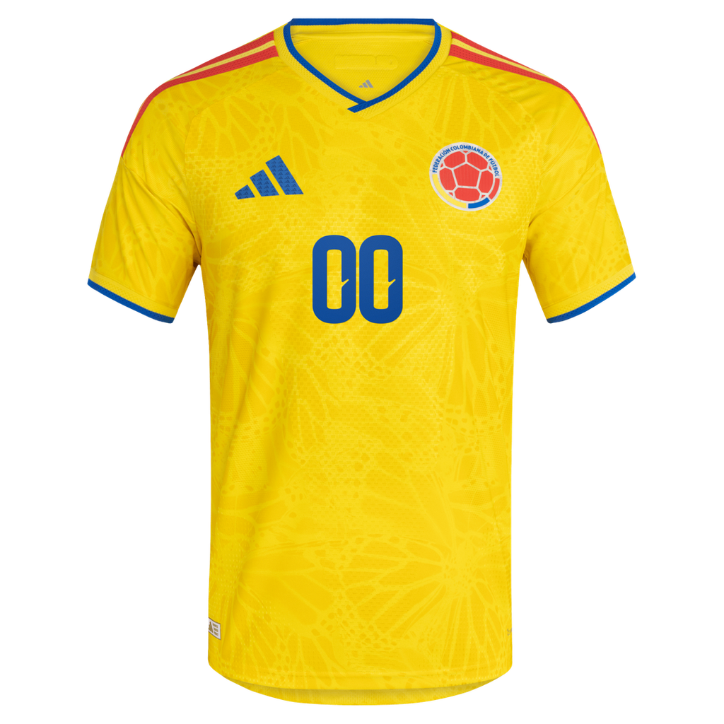Colombia National Team adidas 2026 Away On-Field Authentic Custom Jersey - Turquoise