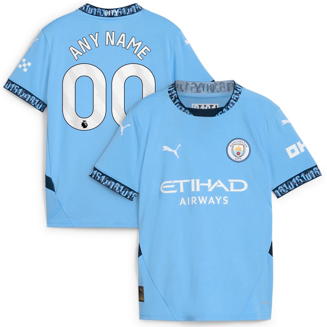 Manchester City Puma Youth 2024/25 Away Replica Custom Jersey - Navy
