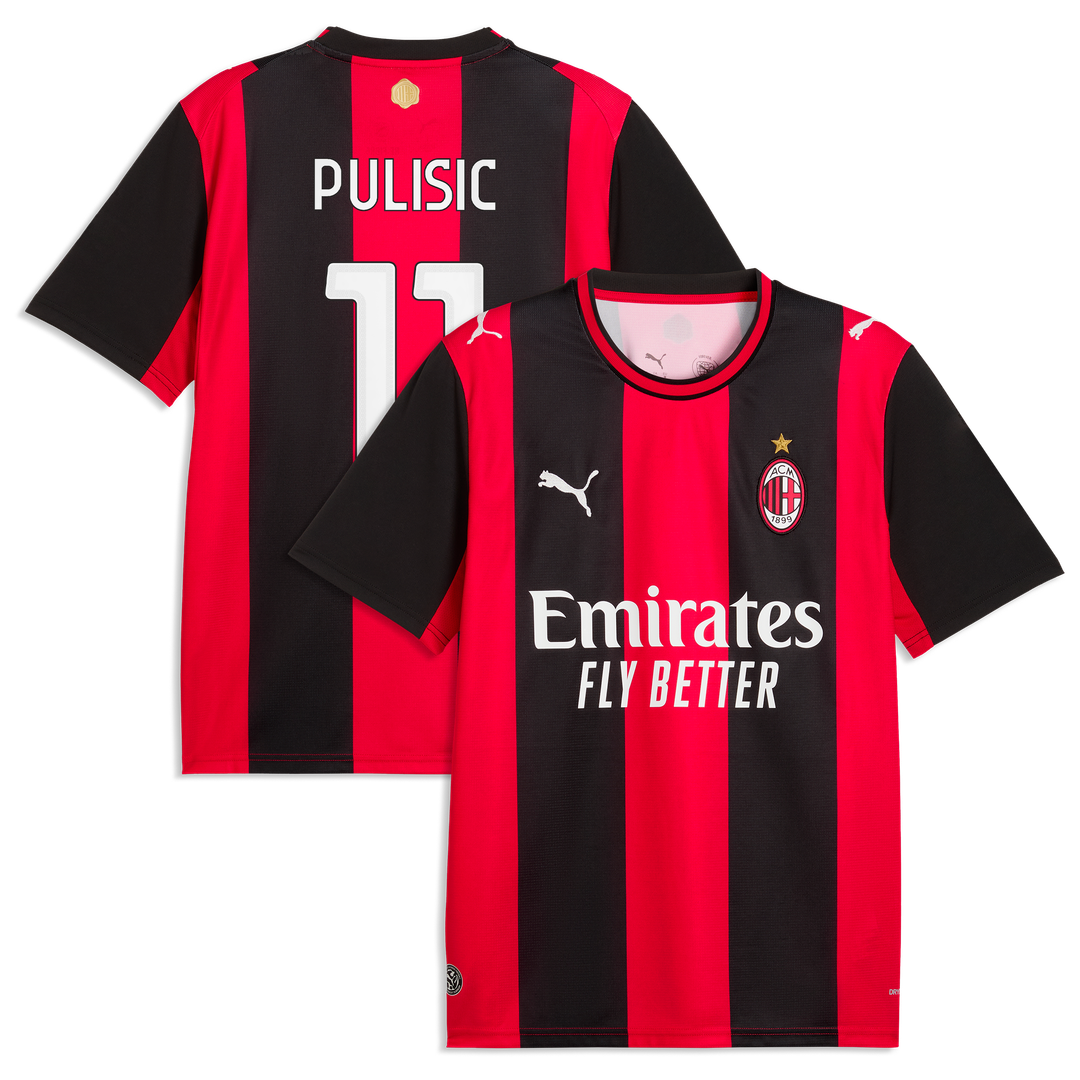Christian Pulisic AC Milan Puma 2026/27 Home Replica Jersey - Black/Red