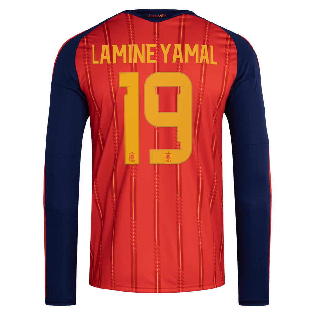 Lamine Yamal Spain National Team adidas 2026 Home Replica Long Sleeve Jersey - Red