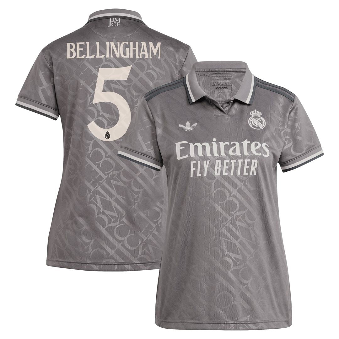 Jude Bellingham Real Madrid adidas Women's 2024/25 Home Replica Player Jersey - White