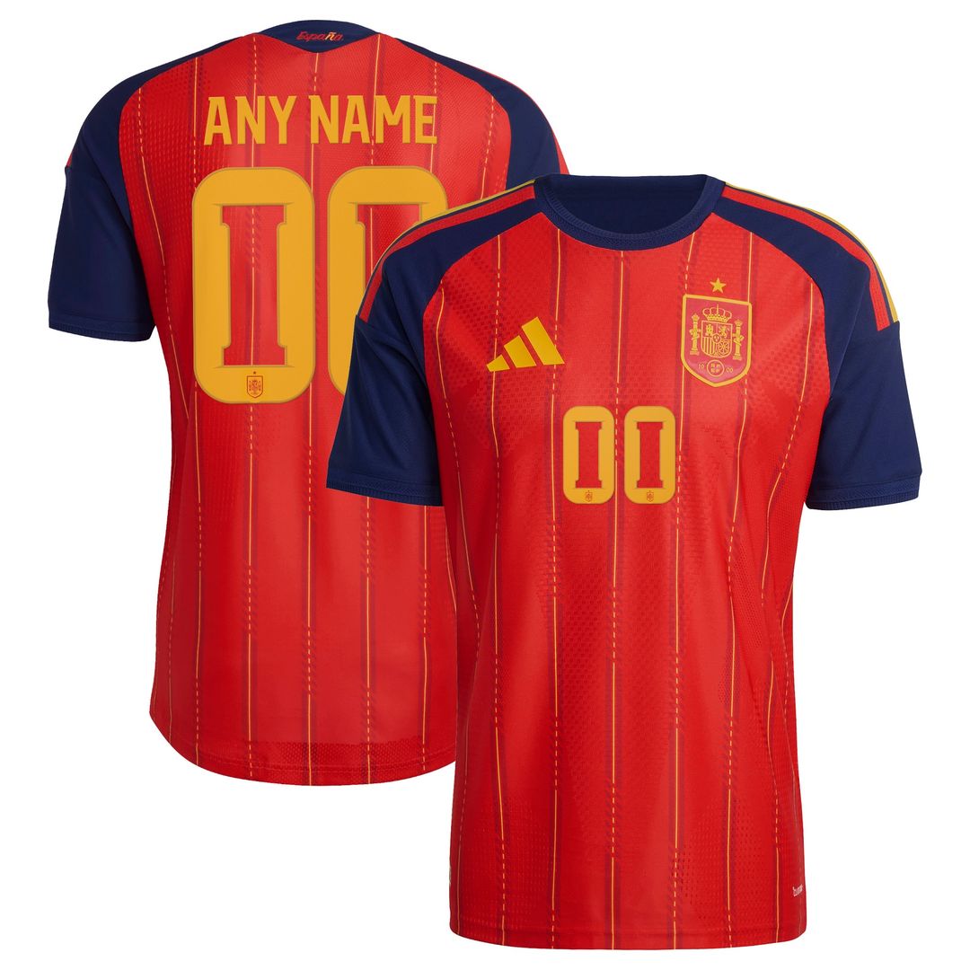 Spain National Team adidas 2026 Away On-Field Authentic Custom Jersey - White