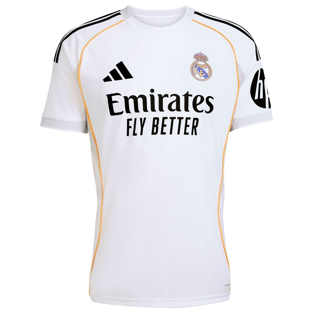Kylian Mbappé Real Madrid adidas 2025/26 Home Replica Player Jersey - White