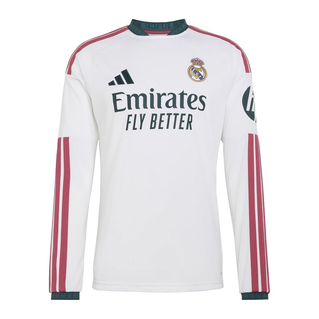 Real Madrid adidas 2026/27 Home Replica Custom Long Sleeve Jersey - White